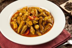 Bamieh Bil Lahme (Stew) (Served with rice)